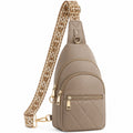 Mochila Bandolera Beige con Correa Ajustable