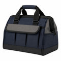 Bolsa de herramientas grande azul y gris con cremallera