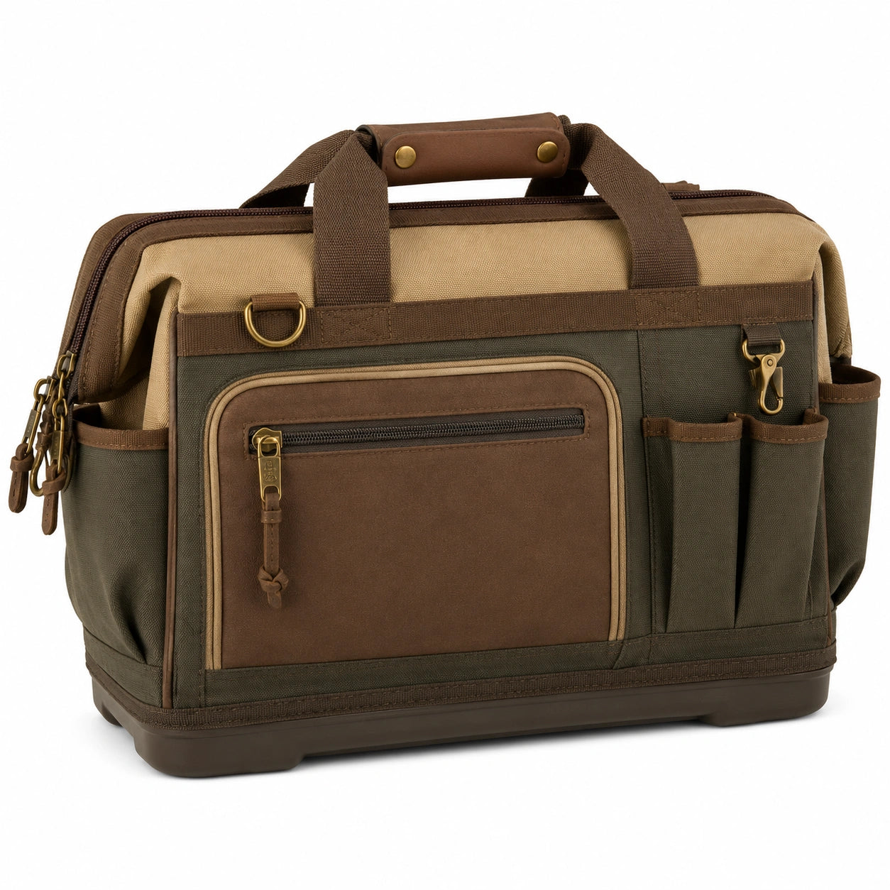 Bolso de Herramientas Multiusos Grande Verde/Beige 25L