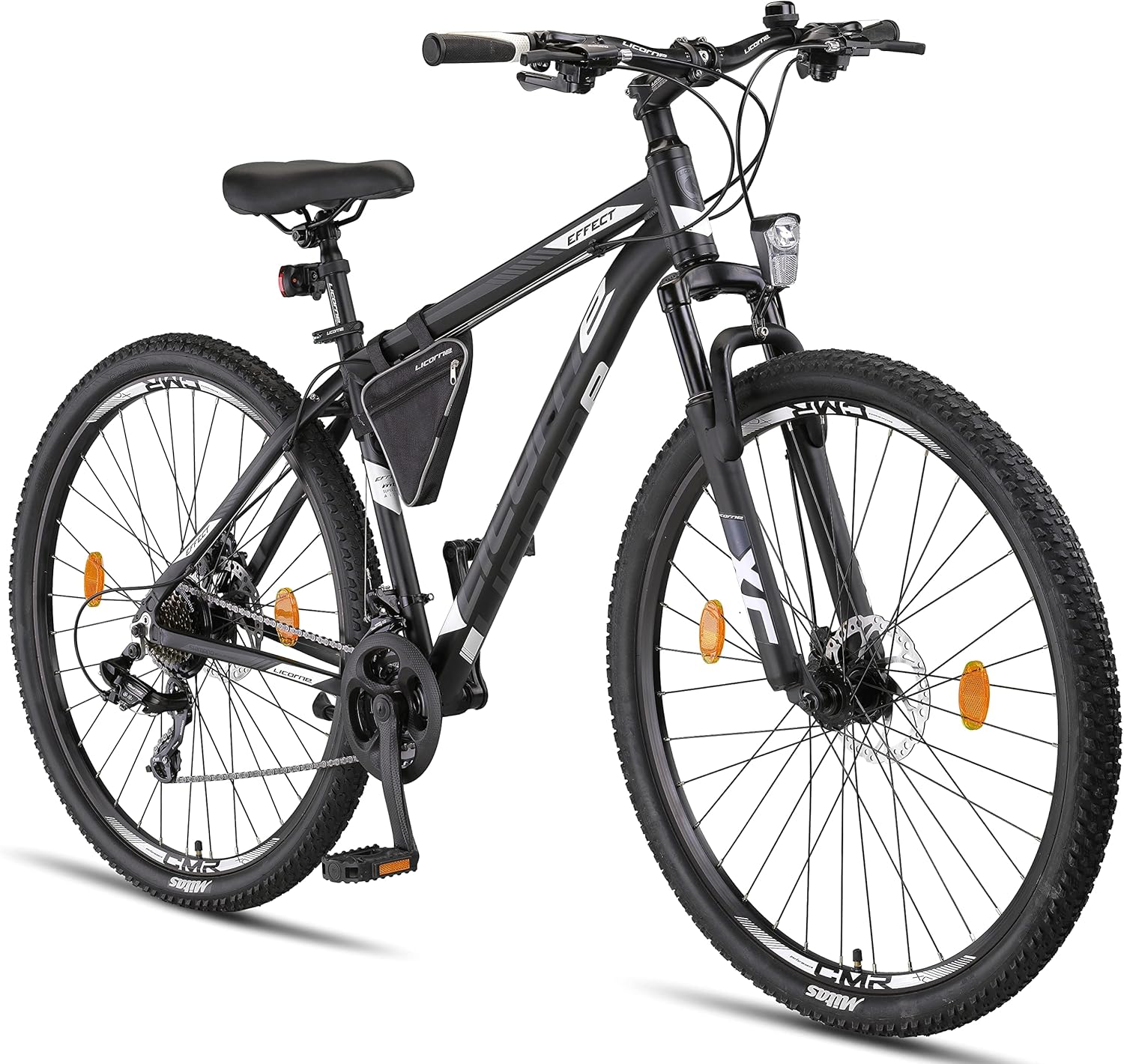 Bicicleta de Montaña Licorne Bike 29'' - Unisex, 21 Velocidades, Frenos de Disco, Negro/Blanco