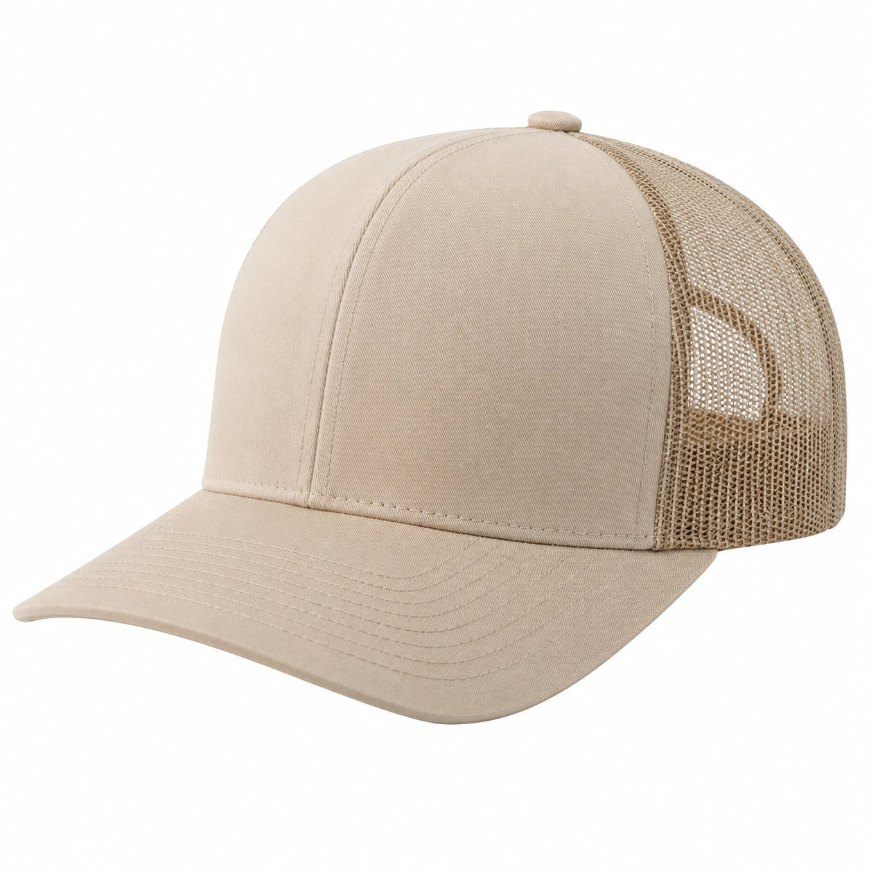 Gorra de Béisbol Ajustable Beige con Malla Transpirable