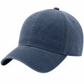 Gorra de béisbol azul ajustable con visera curva