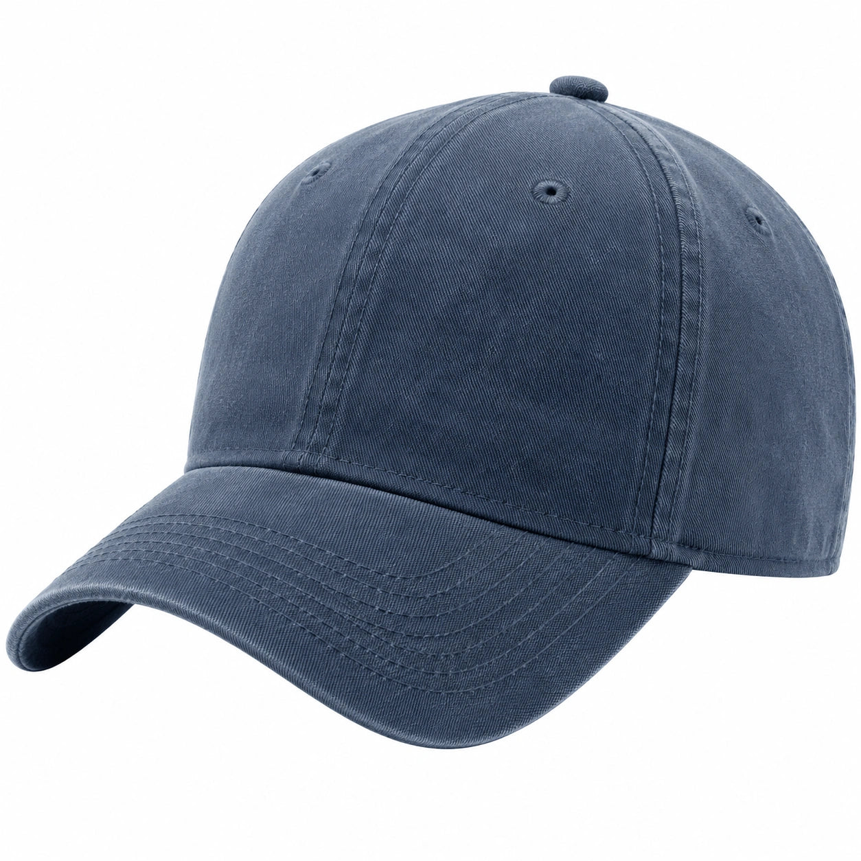 Gorra de béisbol azul ajustable con visera curva