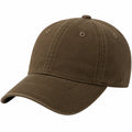 Gorra de béisbol ajustable marrón con visera curva