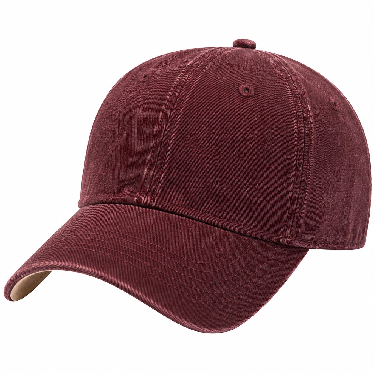 Gorra de béisbol ajustable para adultos color burdeos