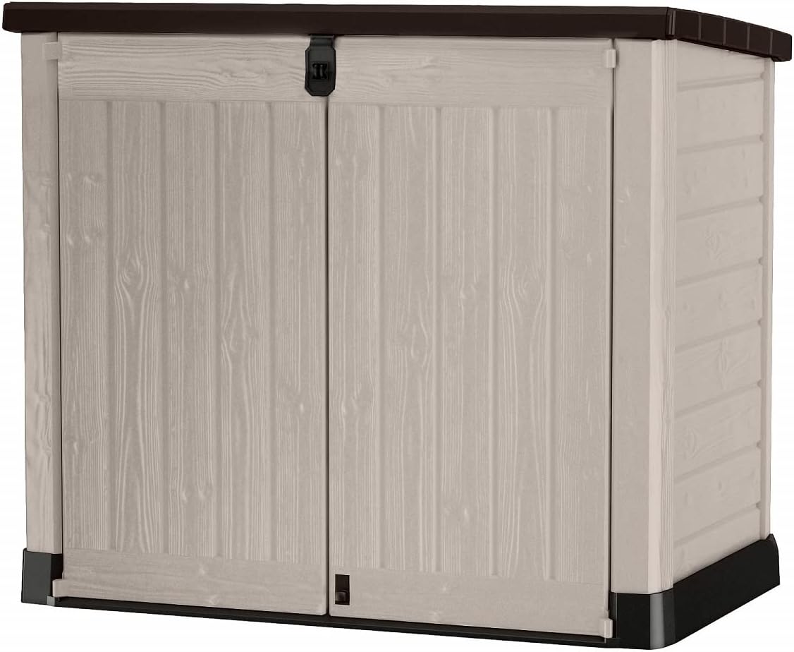 Cobertizo Exterior Keter Sio Pro 1200L Beige/Marrón 145,5x82x123 cm