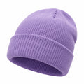 Gorro unisex de punto lila