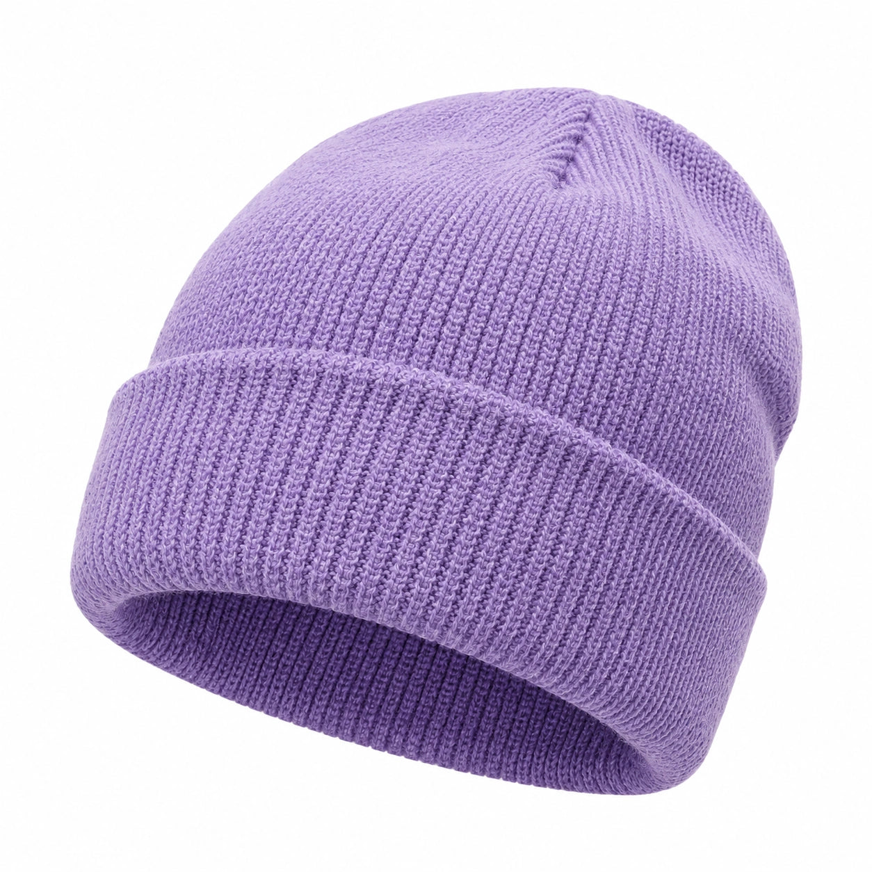 Gorro unisex de punto lila