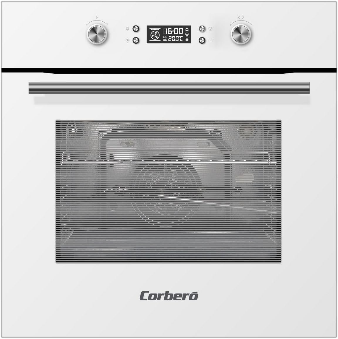 Horno Pirolítico Multifunción Corberó 70L, Blanco, 3200W, 8 Programas
