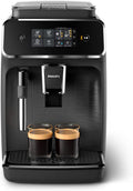 Cafetera Espresso Philips Serie 2200, Pantalla Táctil, Espumador Clásico, Molinillo Cerámico, Negro Mate