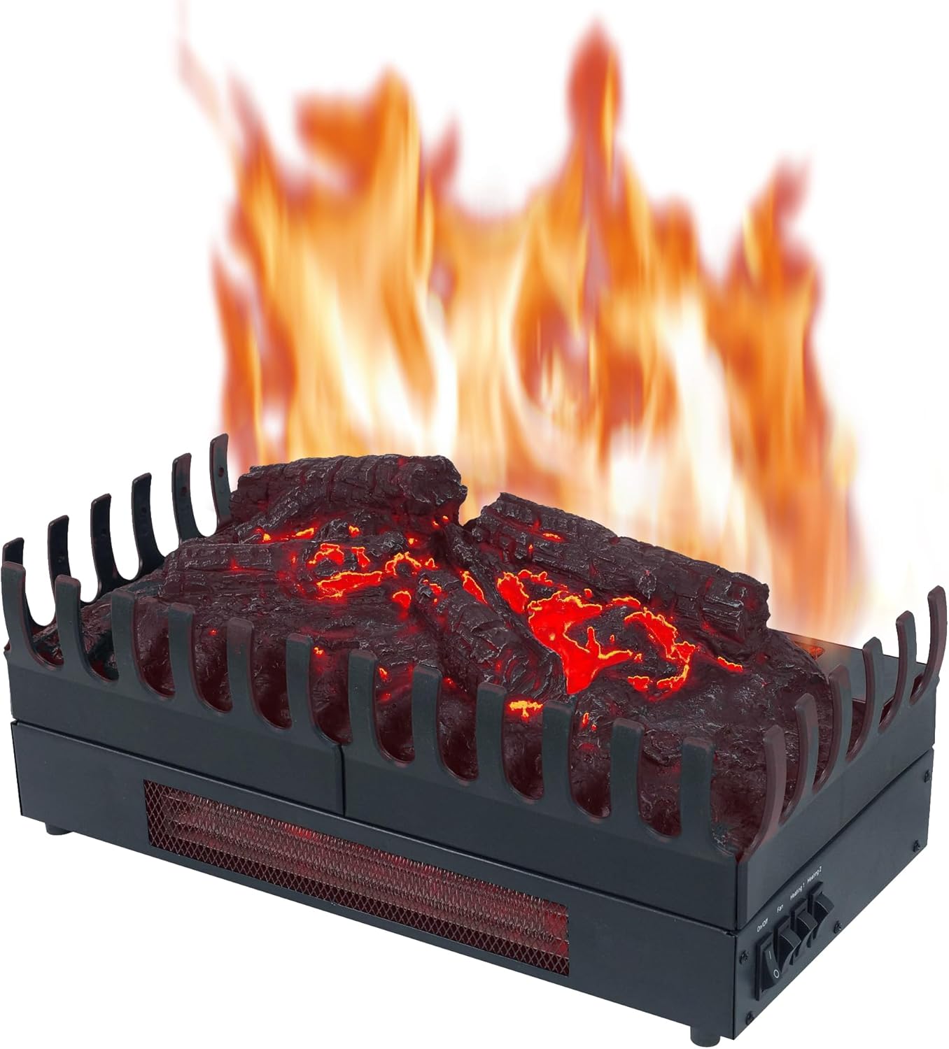 Chimenea Eléctrica Decorativa LED con Calefacción de Bajo Consumo, 45x23x24cm
