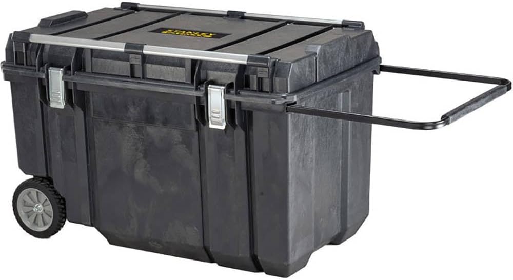 Baúl de Transporte Stanley Fatmax 240L, Ruedas Robustas, Asas Telescópicas, Aluminio en Tapa, IP65