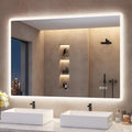Espejo de Baño LED 100x70cm con Bluetooth, Antivaho y Regulable, 3 Colores y Memoria
