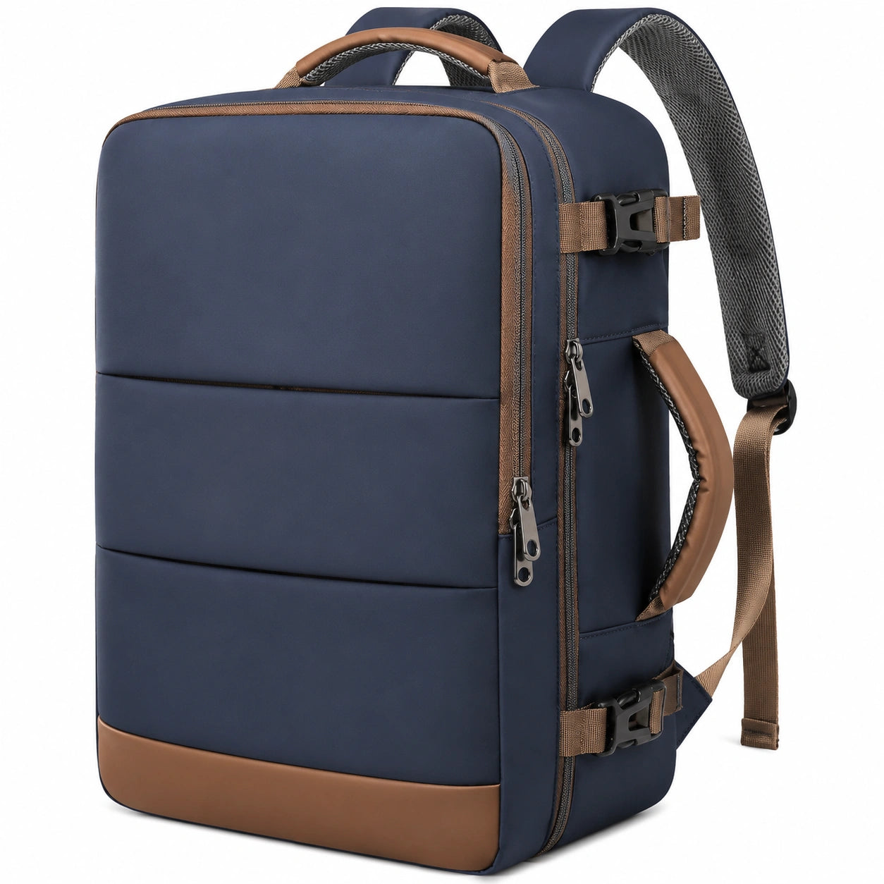 Mochila versátil 3 en 1 40L azul y marrón
