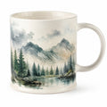 Taza de cerámica con diseño de paisaje montañoso 350ml