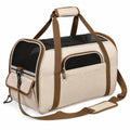 Bolso transportador para mascotas beige, 45x25x30 cm, 30 L