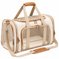 Transportín Transpirable para Mascotas Beige y Marrón