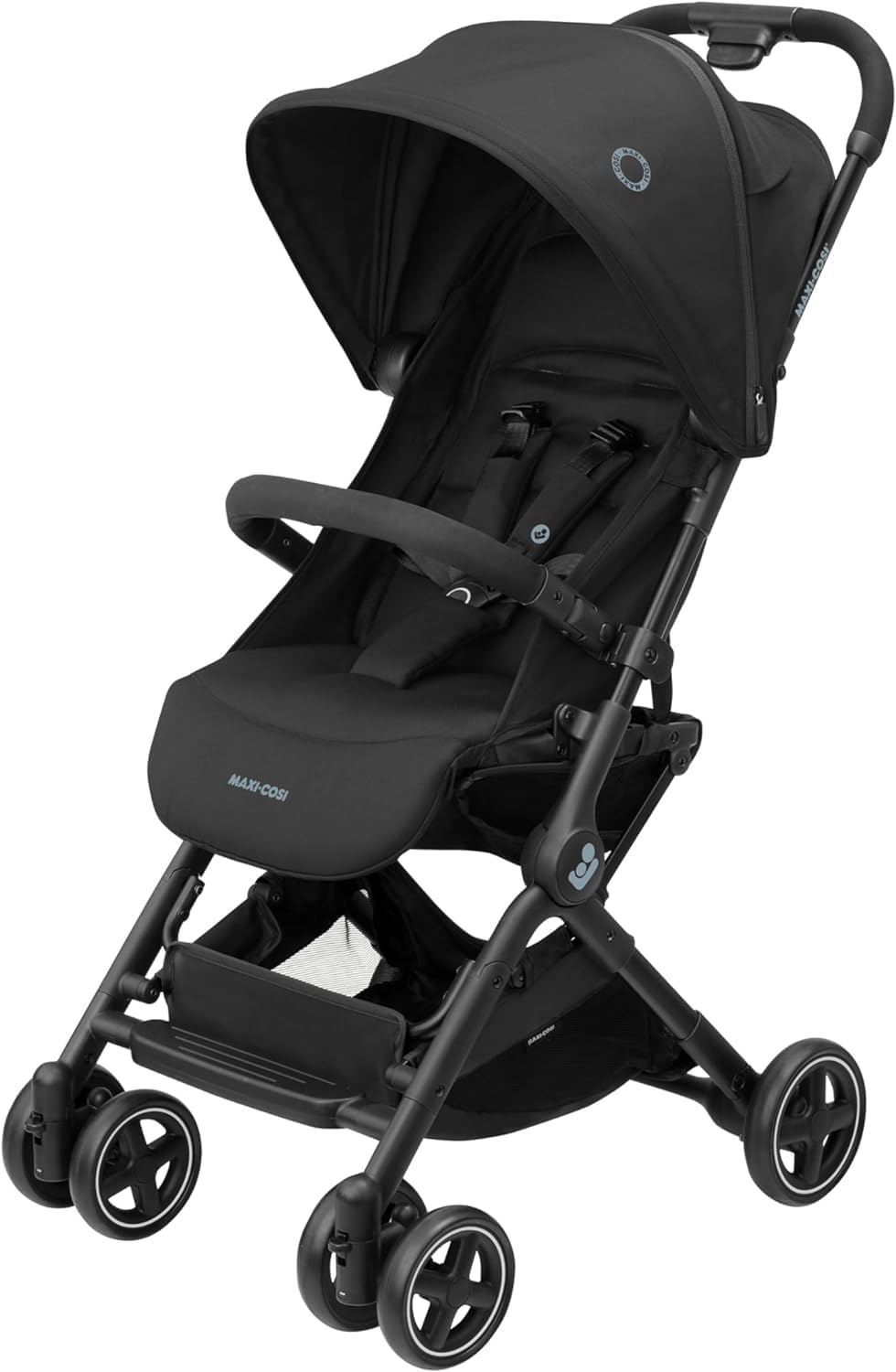 Maxi-Cosi Lara2, Carrito de Bebé Ligero, 0-4 años, 0-22 kg, Paseo Compacto, Totalmente Reclinable, Plegado Automático, Correa, Negro Esencial