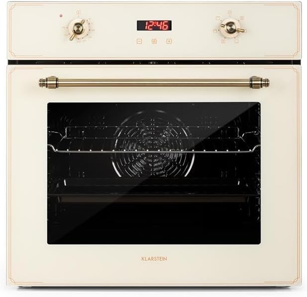 Horno Empotrable Eléctrico Klarstein Elizabeth, 2200W, 70L, Grill, Temporizador, Interior Iluminado