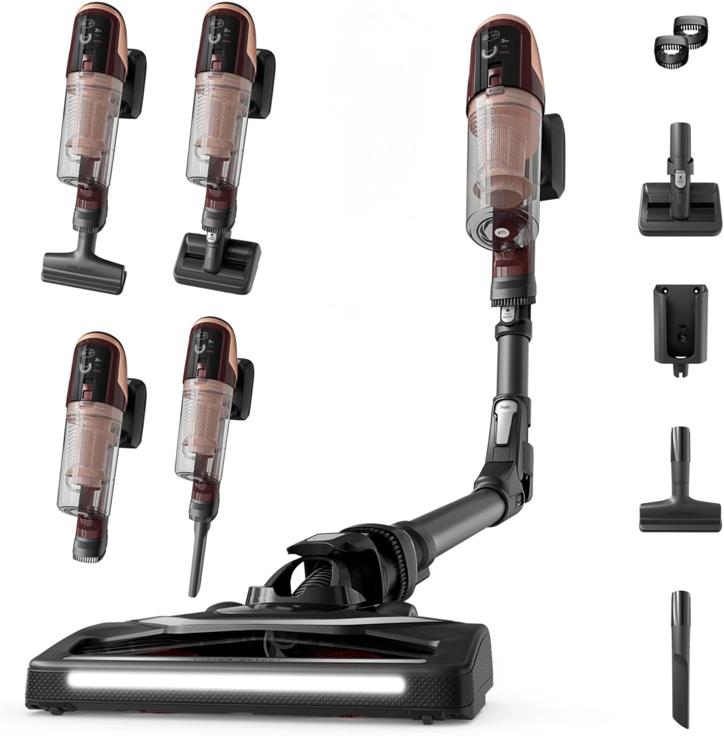 Rowenta X-Pert 6.80 Flex Aspiradora Sin Cable 4 en 1 con 60 Min de Autonomía y Luces LED