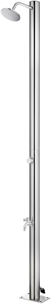Ducha Solar Exterior de Acero Inoxidable para Jardín y Camping, 215 cm