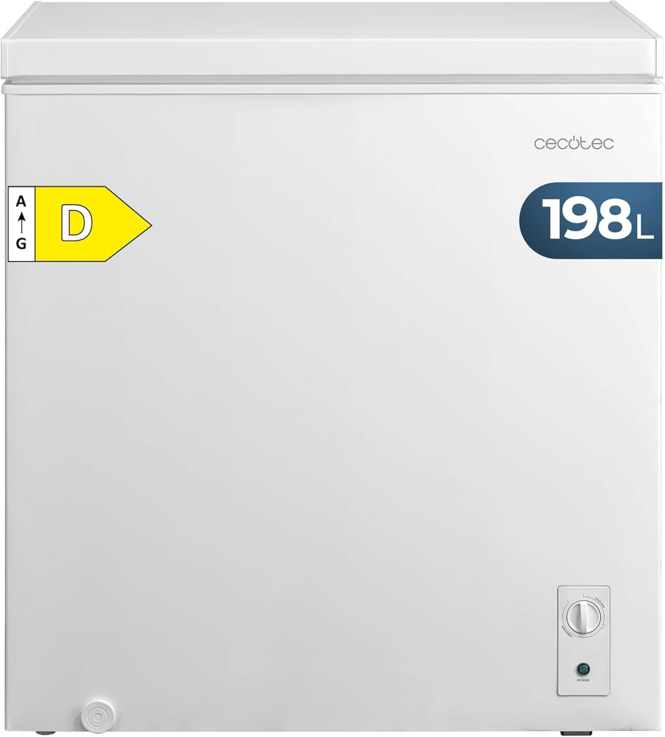 Congelador Horizontal Cecotec 198L Bolero CoolMarket 198M Blanco con Cesta y Control LED