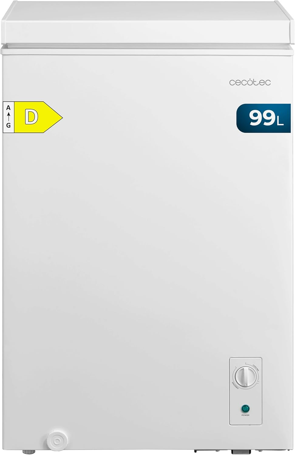 Congelador Horizontal Cecotec 99L, Modelo Bolero CoolMarket Chest 99M, Blanco, Función Dual, Tecnología UltraContact D-Cool, Puerta ZeroG, Congelación Rápida, Diseño Compacto