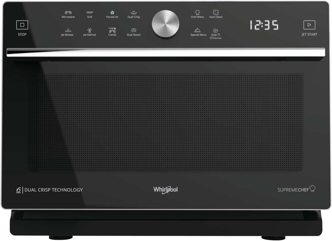 Microondas Whirlpool 33L con Grill, Negro, 900W