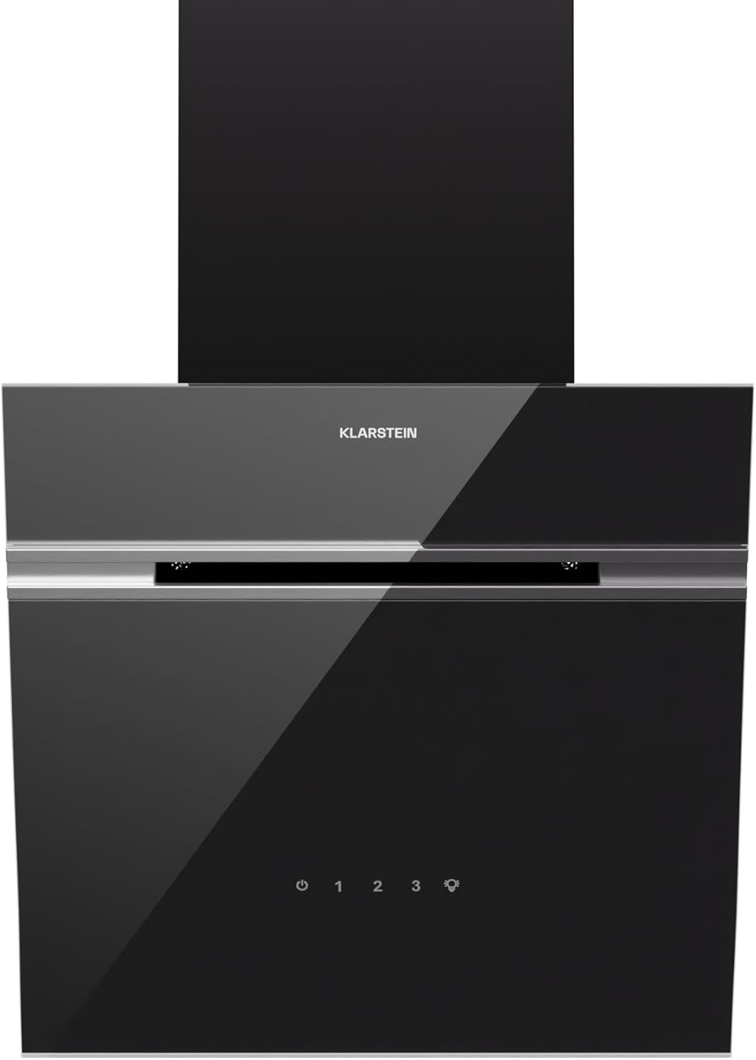 Campana Extractora KLARSTEIN Alina 570 m³/h, Clase A, LED, Silenciosa, Recirculación y Extracción, Diseño Moderno, Control Táctil, Ancho 40 cm, Negro