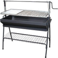 Parrilla Imex EL ZORRO 71764 con Plancha y Elevador, Negra, 80x50x115cm