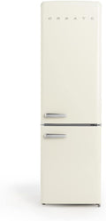 Frigorífico Combi 244L Estilo Retro Vintage Blanco, Diseño Resistente y Funcional, 90W