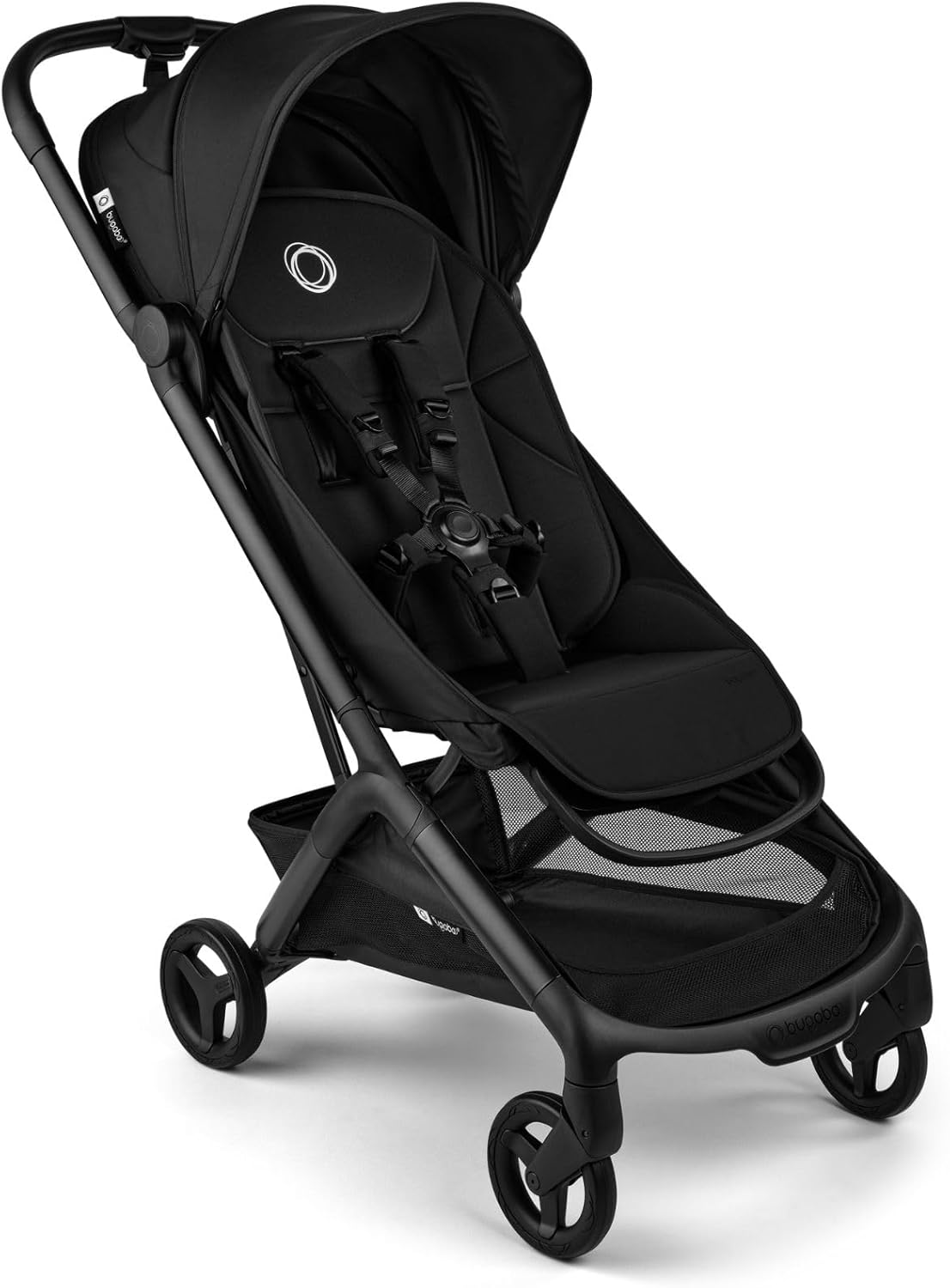 Bugaboo Butterfly 2 Silla de Paseo Compacta, Ultraligera y Plegable con Reclinación, Cesta Amplia y Correa de Transporte, Heritage Black