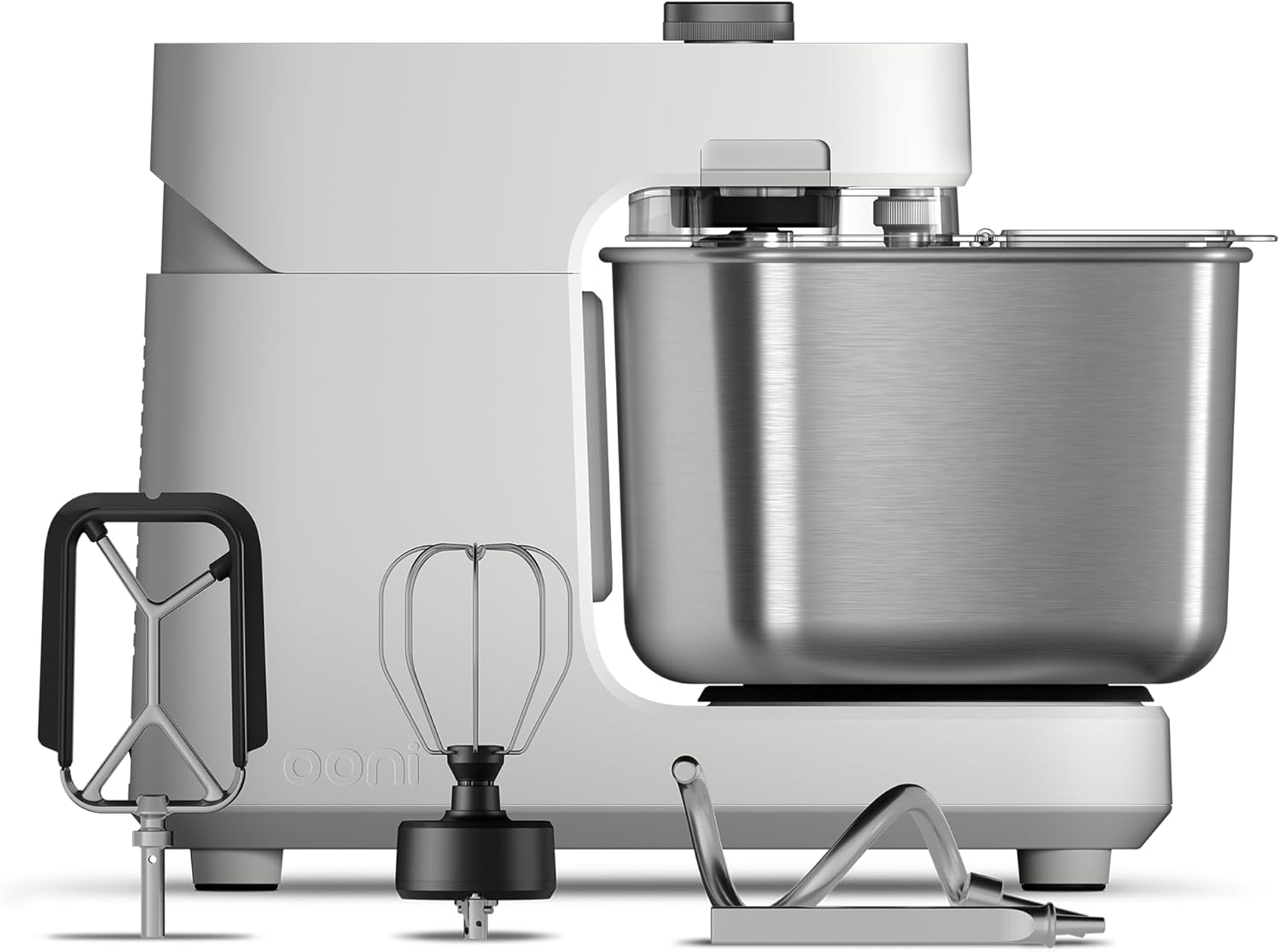 Amasadora Ooni Halo Pro 7,3L - Batidora Profesional para Pan y Pizza, 58 Velocidades, Blanco Polar
