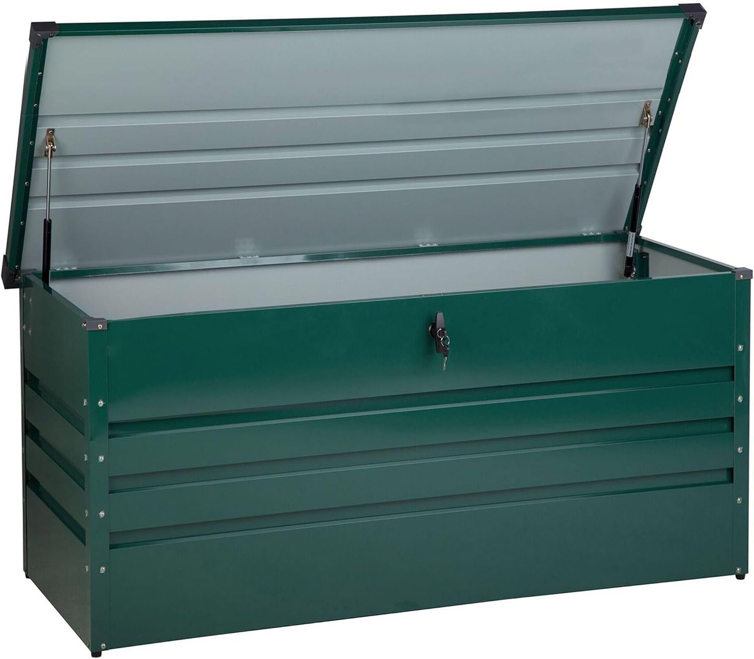 Arcón de Almacenamiento Exterior Acero Galvanizado Verde 400L