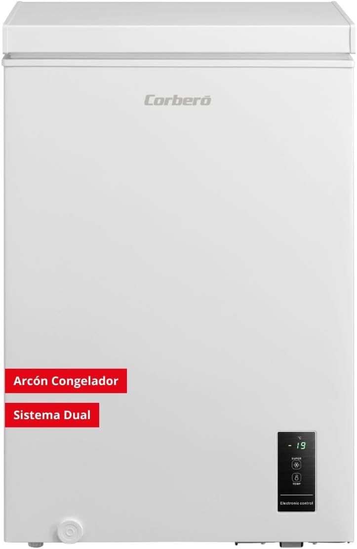 Arcón Congelador Corberó 99L, Sistema Dual, Súper Congelación, Blanco