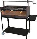 Parrilla de Barbacoa con Ladrillo Refractario y Acabado Esmaltado, 90 x 45 x 102 cm