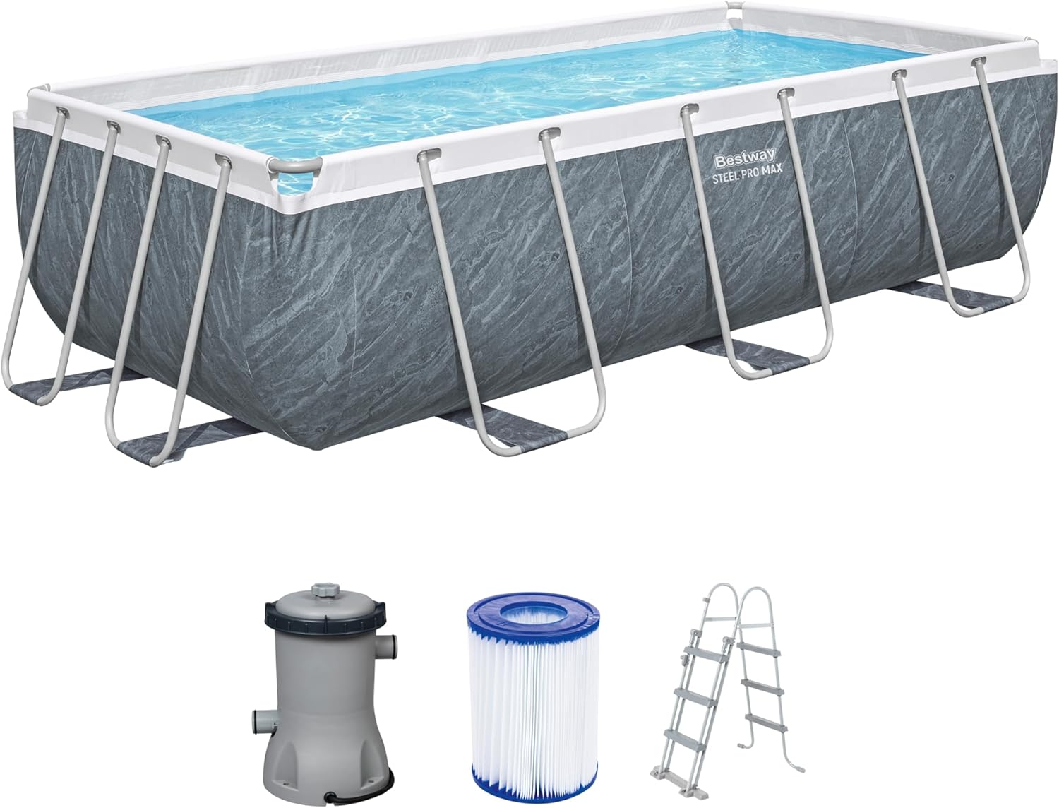 Piscina Rectangular Bestway 4.04 m x 2.01 m x 1 m, Alta Resistencia