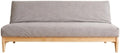 Sofá Cama Individual Zúrich de Madera Maciza 140x200 cm en Gris, Estilo Moderno