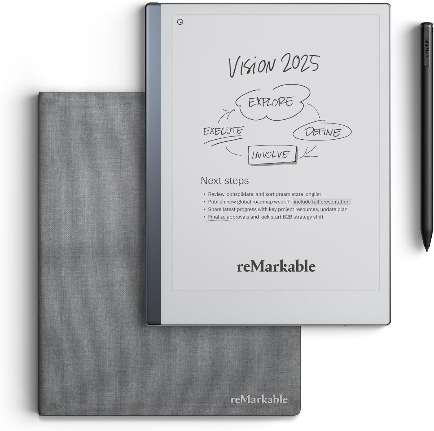 Paquete Avanzado reMarkable 2: Tableta E-Ink 10,3' + Lápiz Marker Plus + Funda Folio Basalto