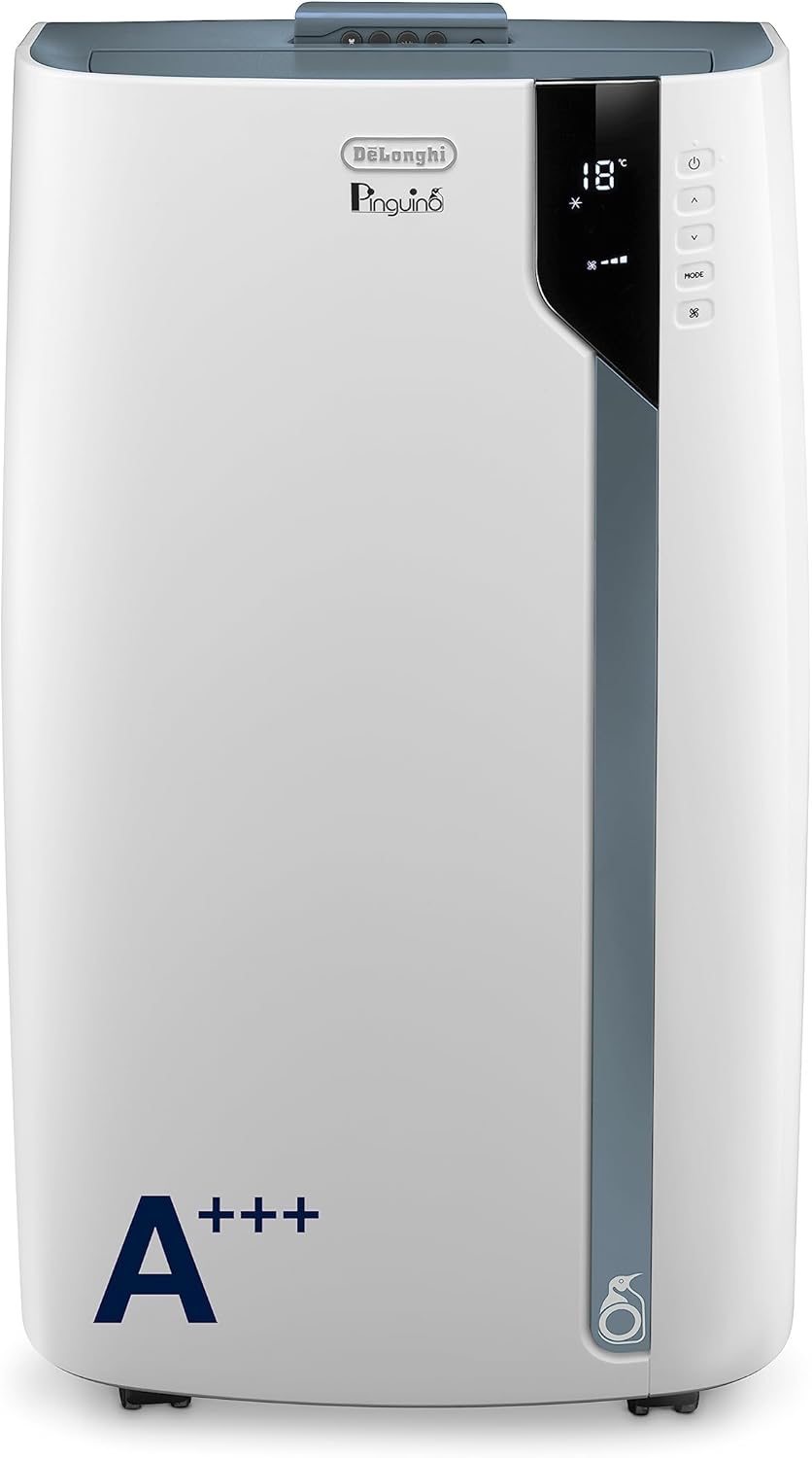 Aire Acondicionado Portátil De'Longhi Pinguino PAC EX105+++ con EcoRealFeel, 10.000 BTU/h, Deshumidificador y Ventilador, Eficiencia Energética A+++