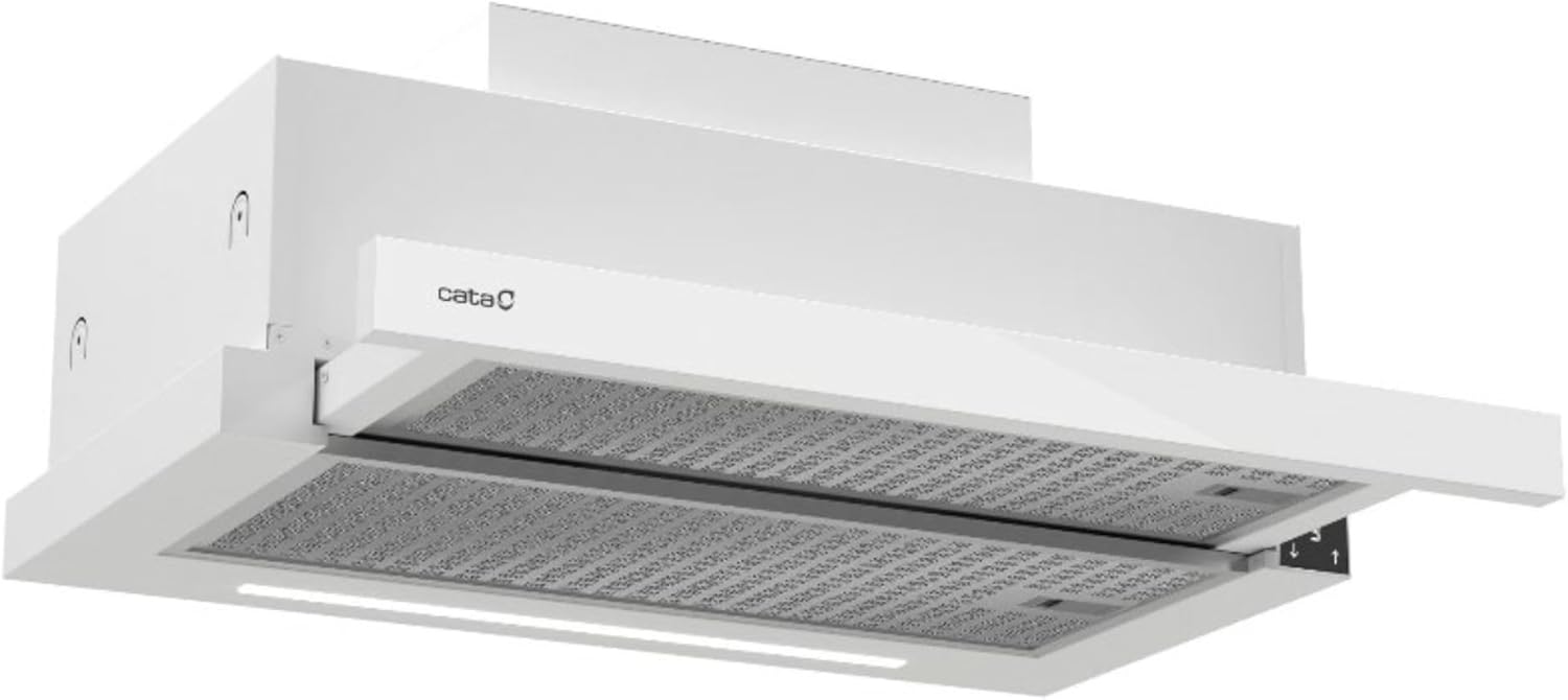 Cata Campana Extractora 60cm, 6 Velocidades, Panel Táctil, Motor Silencioso, LED Blanco