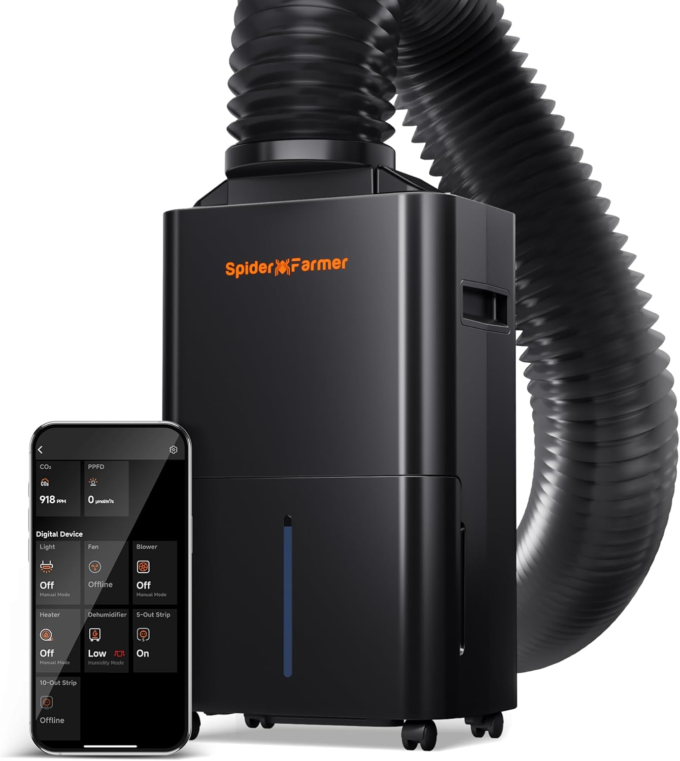 Deshumidificador Eléctrico 12L SPIDER FARMER con Temporizador y Descongelación Automática