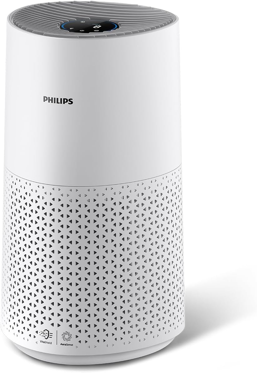 Purificador de Aire Philips Serie 1000, Eficaz contra Gérmenes y Alérgenos, Hasta 78 m², CADR 300 m³/h