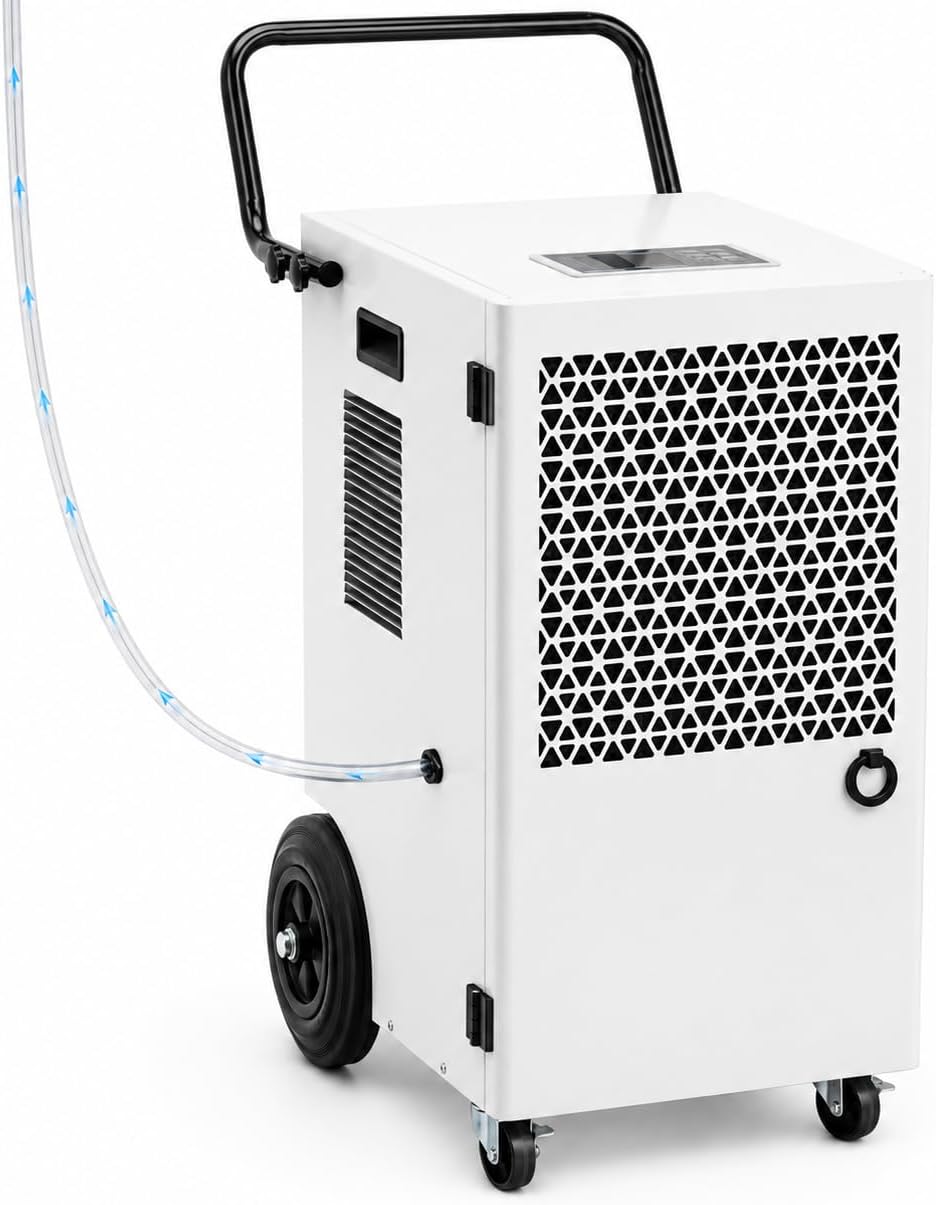 Deshumidificador Industrial 120L con Temporizador y Drenaje Automático