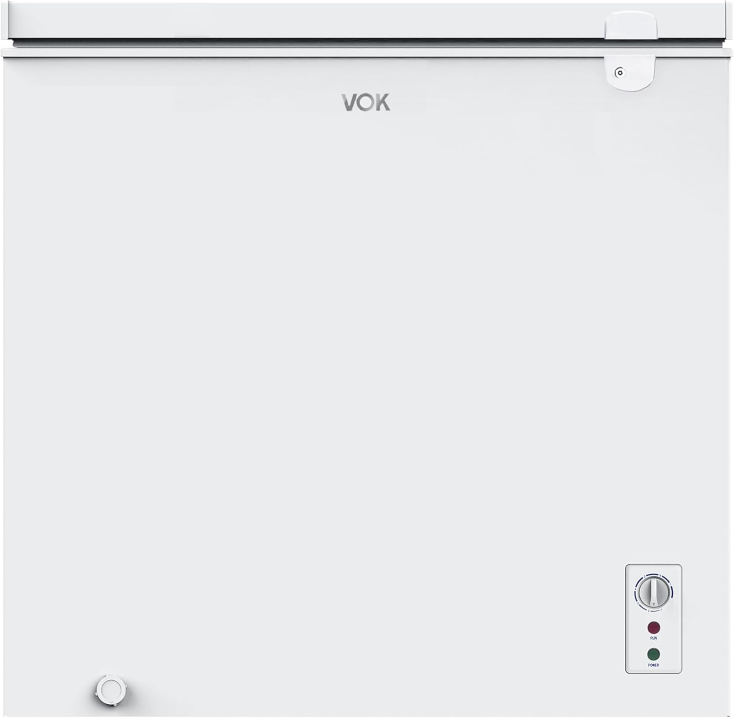Congelador Horizontal 194L Convertible VOK EVF-194CDEW, 7 Temperaturas, LED, Silencioso 40dB, Cerradura, 23h Autonomía, Blanco