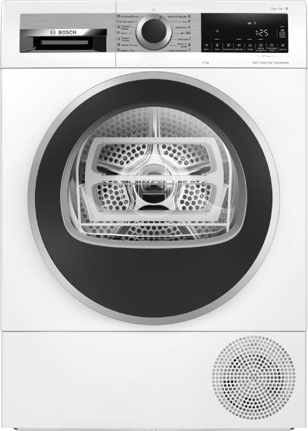 Secadora Bosch Serie 6 9 kg con Bomba de Calor y AutoDry, Blanco, Secado Rápido