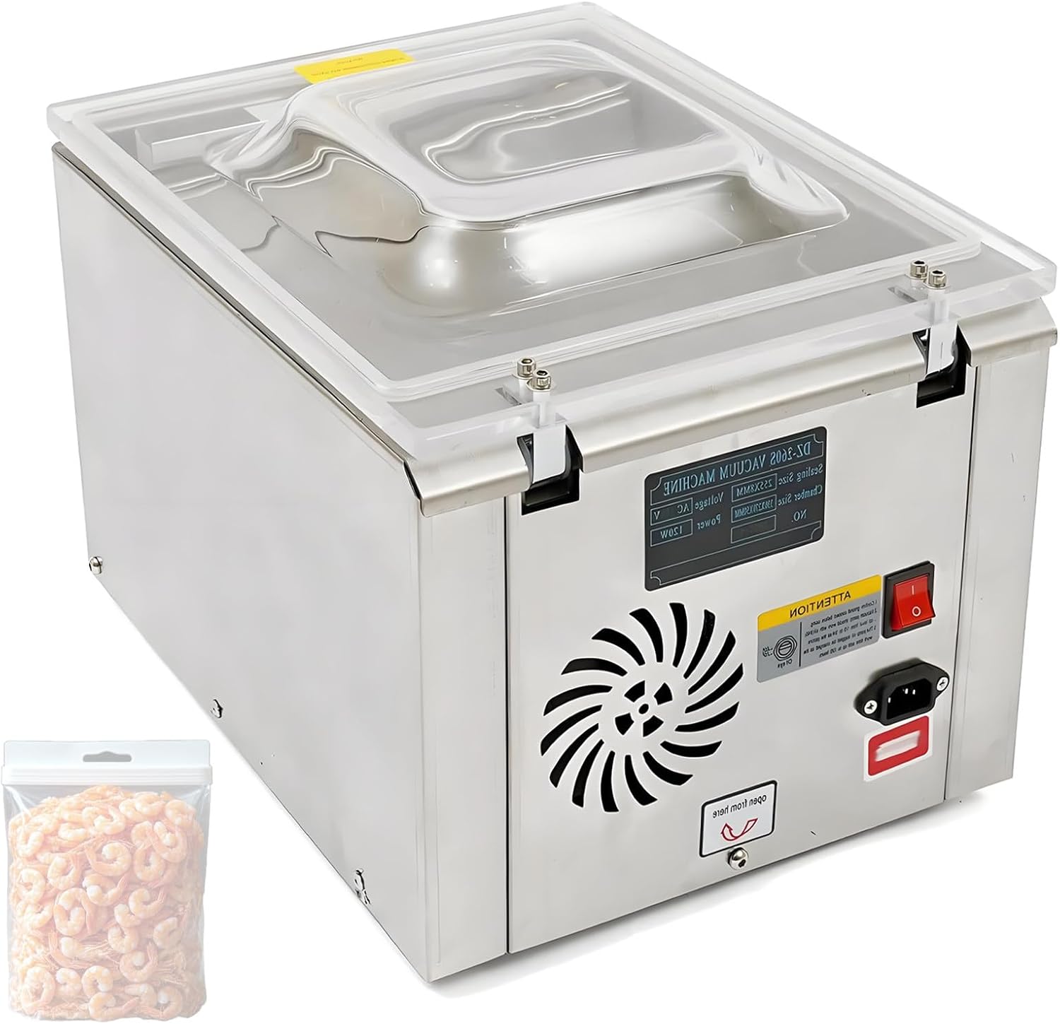 Máquina de sellado al vacío comercial de acero inoxidable para todo tipo de alimentos