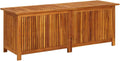 Caja de Almacenaje Exterior de Madera de Acacia 150x50x58 cm - Banco y Armario para Jardín