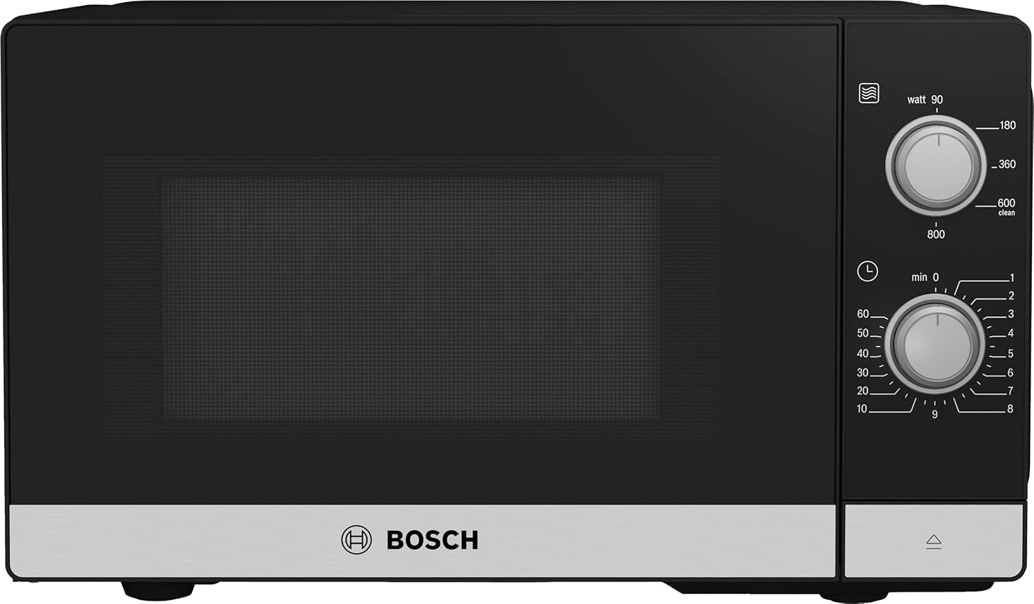 Microondas Bosch Serie 2 FFL020MS2, 800 W, Acero Inoxidable, LED