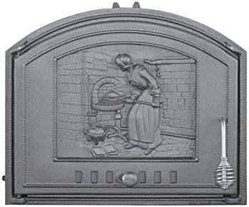 Puerta de horno de hierro fundido duradera